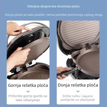 Midea električna palačinka tava s dvostrukim zagrijavanjem, model JKE3070, 220V, 50Hz