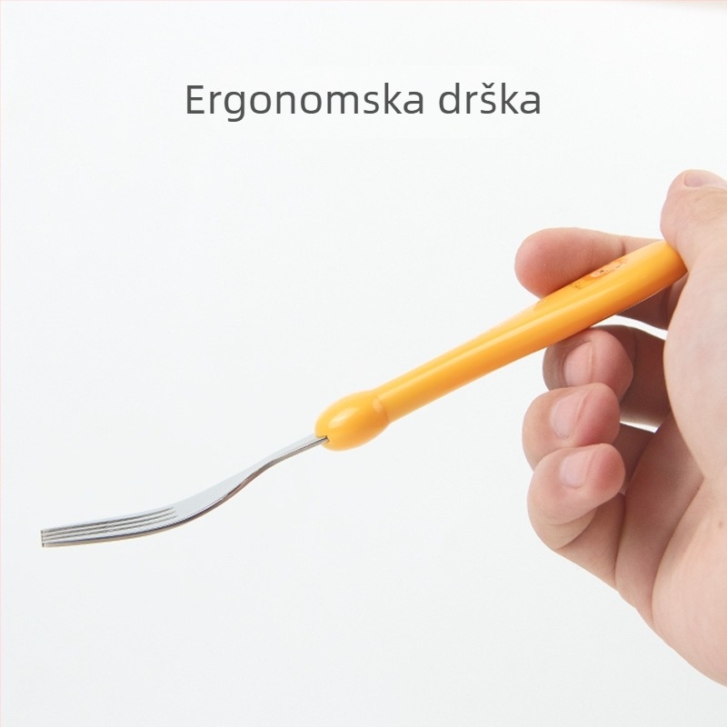 Dječji set noževa, vilica i žlica — 304 nehrđajući čelik — trening za jelo — kreativan stil