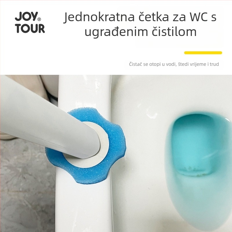 Jednokratna četka za WC s dugačkom drškom i zamjenjivom glavom | Materijal: Plastika | Količina: 1
