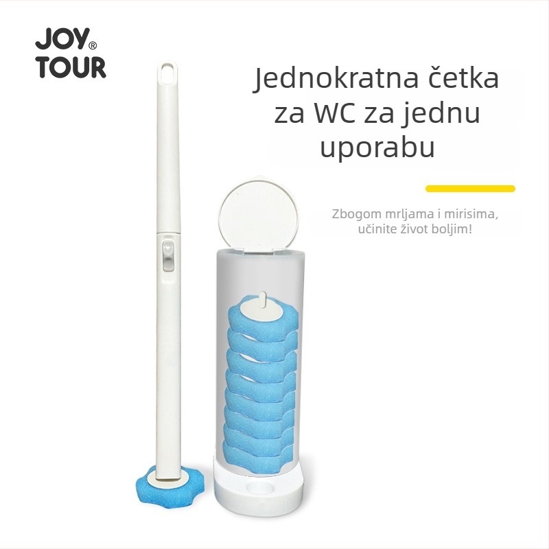 Jednokratna četka za WC s dugačkom drškom i zamjenjivom glavom | Materijal: Plastika | Količina: 1