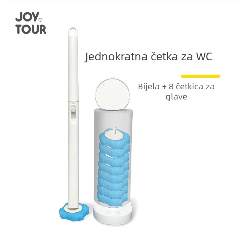 Jednokratna četka za WC s dugačkom drškom i zamjenjivom glavom | Materijal: Plastika | Količina: 1