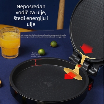 LPBC-82 električni palačinka aparat s dvostrukim grijanjem, 1200W, mehaničko upravljanje