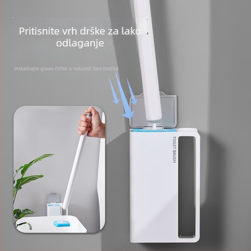 Jednokratna četka za WC s integriranim čistilom i zamjenjivom glavom (Plastika, 174 g, Kartonska kutija, 1 kom, Ljeto 2020)