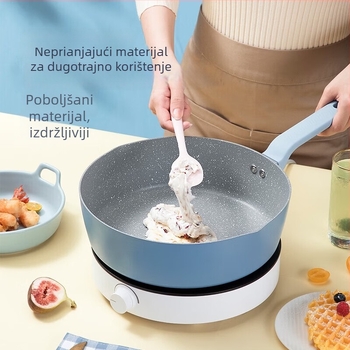 Neprijanjajući tiganj s Maifan kamenom, na plinski štednjak – prženje steakova, jaja, palačinki i duboko prženje