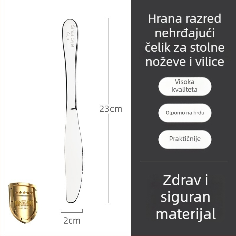 Set noževa i vilica od nehrđajućeg čelika – europski stil, moderni i minimalistički, idealan vjenčani poklon, vrhunska kvaliteta