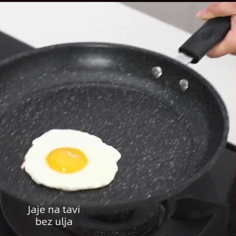 Maifanita tava za palačinke, non-stick, fina željeza, jednostruko dno, staklena poklopac, kompatibilno s indukcijom, modeli 20/22/24