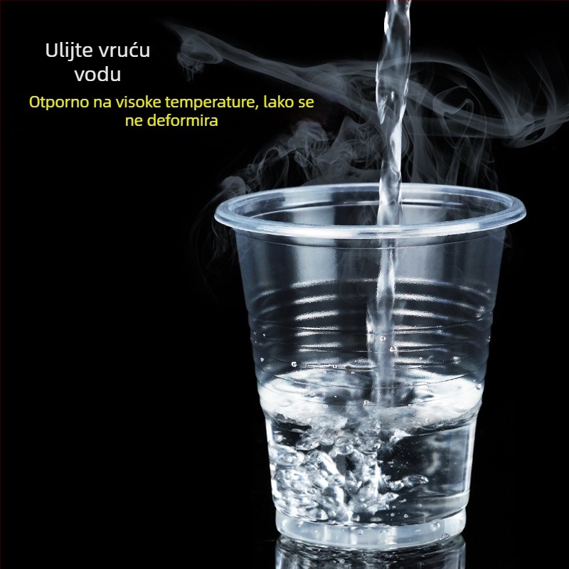 Jednokratni set posuđa: zdjela, štapići za jelo, žlica i čaša; plastika; kružni oblik; 1000 kom/kutija; 100 komada