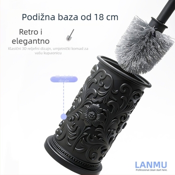 Plastična četka za WC s bazom, podni model za kućnu upotrebu, izdržljiva za čišćenje bez mrtvih kutova
