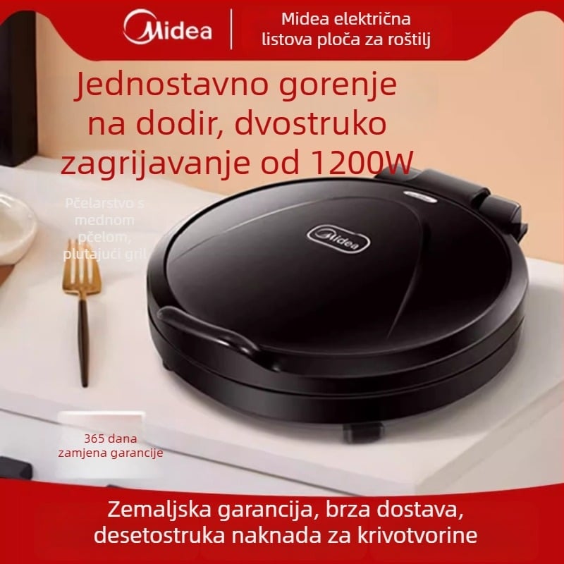 Midea JHN30F Crepe stroj za palačinke, Električna tava za palačinke, Plutajući dizajn, 220V, 1001-1200W