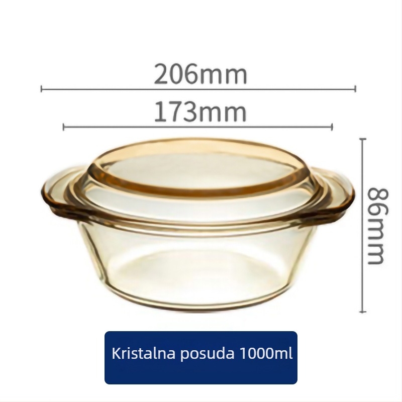 Jušna zdjela s poklopcem od visokobosilikatnog stakla • Spini • mikrotalasna sigurna • prilagodljivo