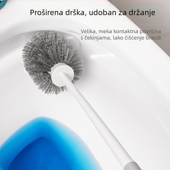 Zidna četka za zahod s bazom, dugim držalom, plastična konstrukcija