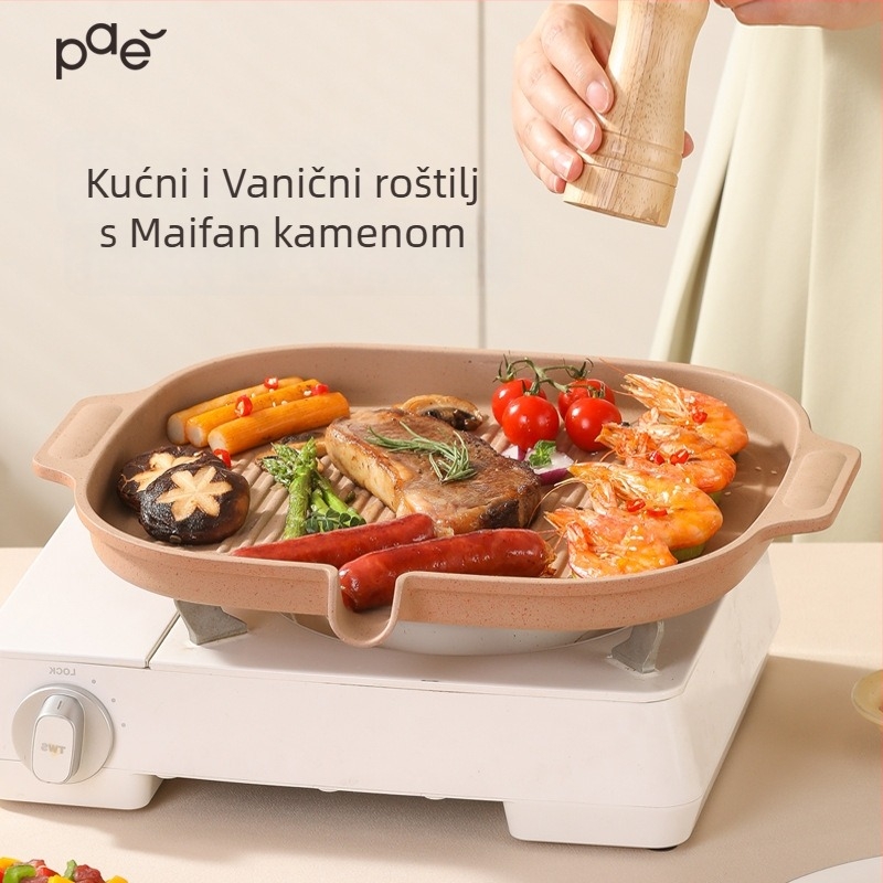 Korejski stil višenamjenska tava s Maifan kamenom za steak i roštilj