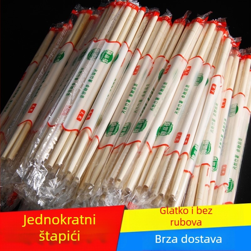 Jednokratne zdjele i štapići za jelo, 100 komada, od plastike, debele, otporne na padove, za putovanja, druženja i kućnu upotrebu