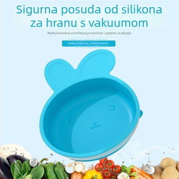Silikonski tanjur/pločica za hranjenje – Liquan, za djecu stariju od 6 mjeseci