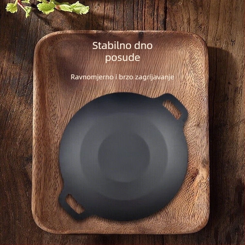 Maifan kamen grill tiganj za kućnu i komercijalnu upotrebu, non-stick, željezni, okrugli, korejskog stila vanjski Teppanyaki roštilj