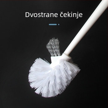 Set četke za WC za kućnu upotrebu s postoljem, dvostruka četka s mehanizmom otvaranja i zatvaranja, plastika, Mcqueen, 240 g