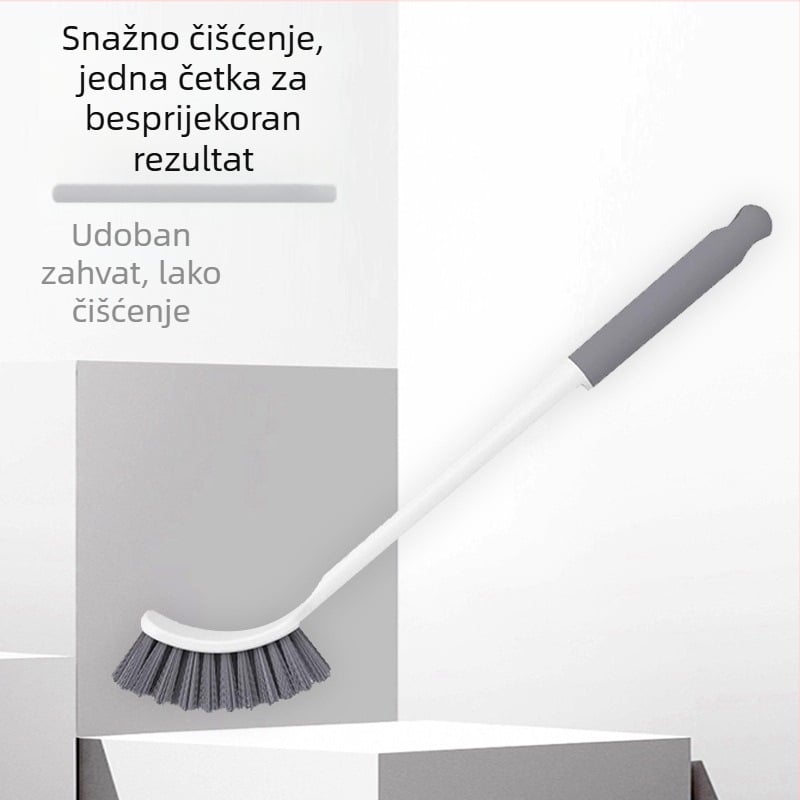 Četka za zahod s dugom ručkom, za teško dostupne kutove, set za čišćenje, plastika