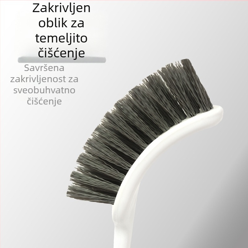 Četka za zahod s dugom ručkom, za teško dostupne kutove, set za čišćenje, plastika