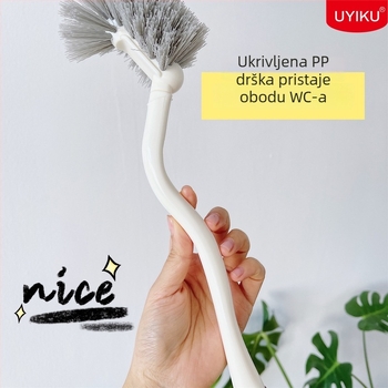 UYIKU četka za zahod s dugom japanskom drškom, dizajn bez mrtvih kutova, plastika, 101 g