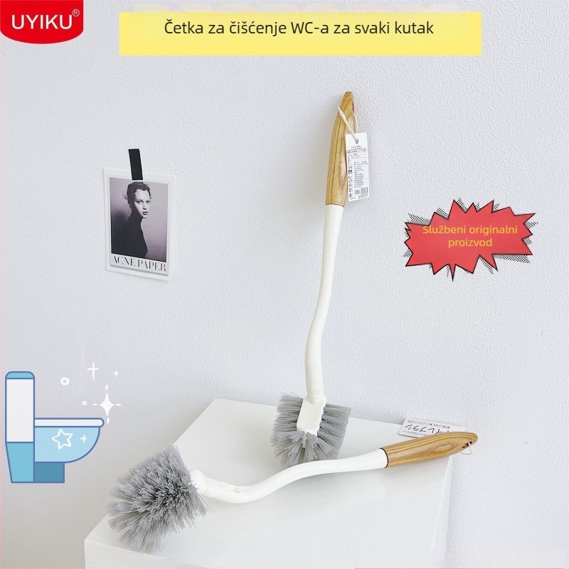 UYIKU četka za zahod s dugom japanskom drškom, dizajn bez mrtvih kutova, plastika, 101 g