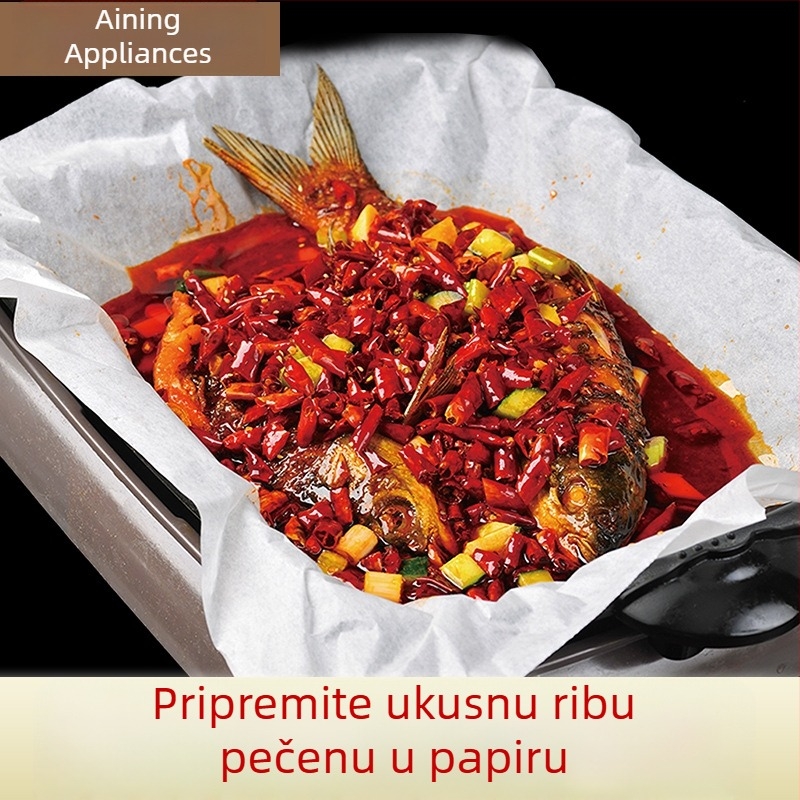 AN-301 Električni grill za ribu, odvojiv, riba u papiru