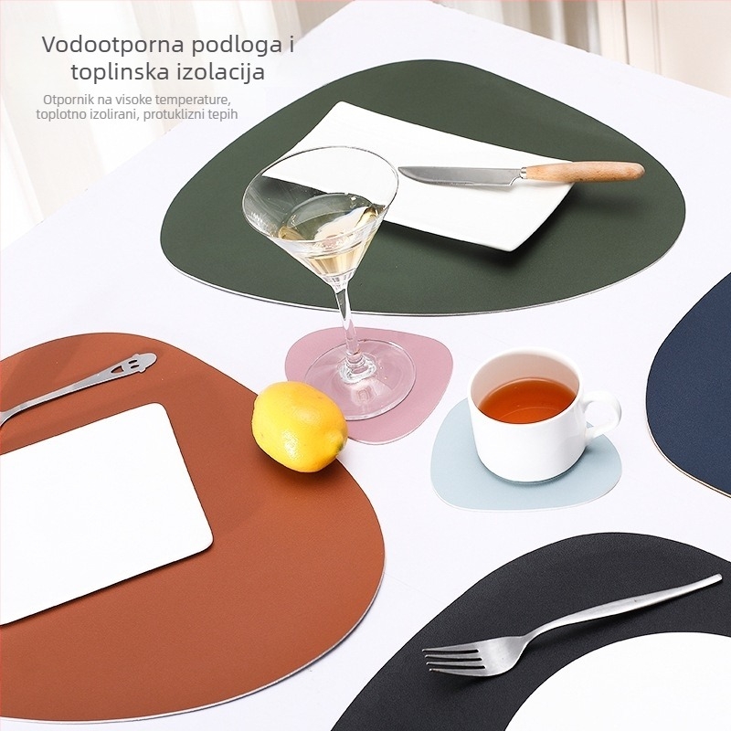 Podmetači za stol PVC, nepravilnog oblika, svijetli luksuzni stil, prvoklasni proizvod