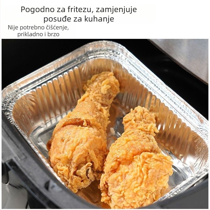 Aluminijska folijska posuda za roštilj za mozak, Enoki gljive i školjke – 550 ml kutija od folije za ručak, željezni BBQ alat