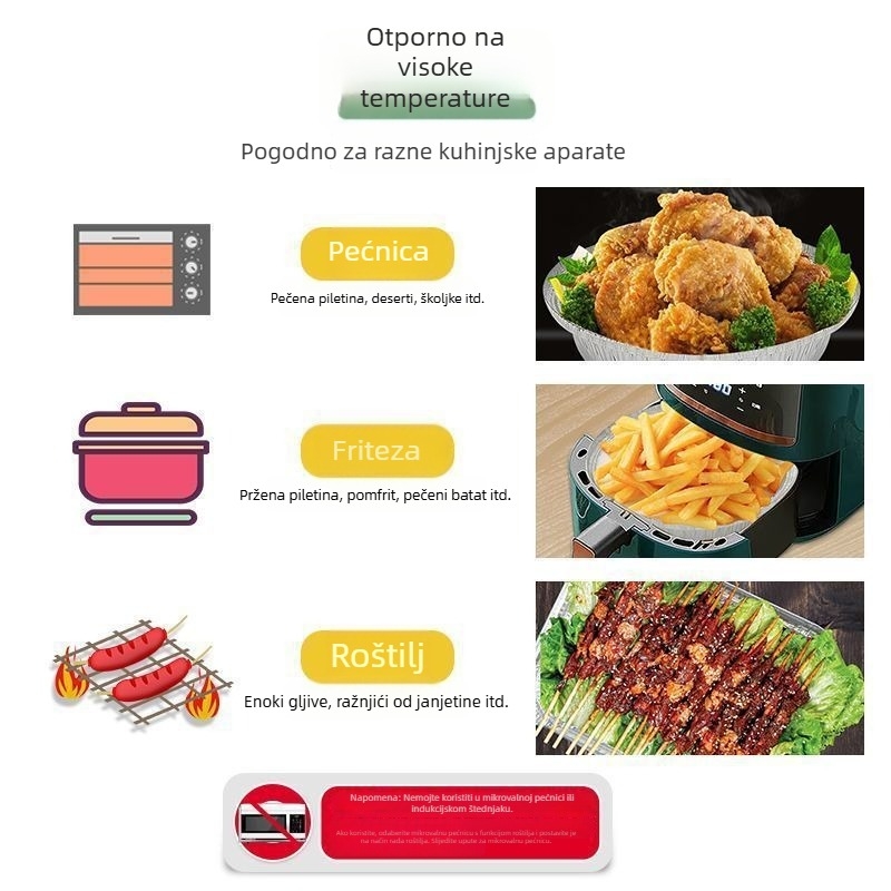 Aluminijska folijska posuda za roštilj za mozak, Enoki gljive i školjke – 550 ml kutija od folije za ručak, željezni BBQ alat