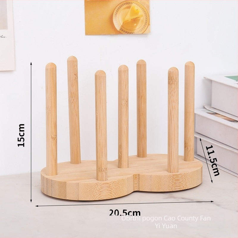Drveni držač čaša, moderan minimalistički dizajn, za jednokratne papirnate čaše, ugrađeni nosač