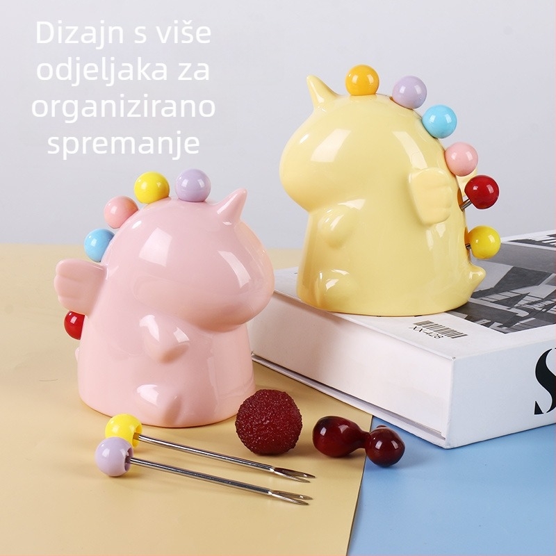 Set vilica za voće, nehrđajući čelik, moderan minimalistički stil, crtani motiv, za djecu