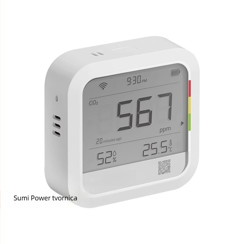 Qingping CGP22C unutarnji CO2 detektor – mjerač koncentracije CO2, model CGP22C, težina 0,129 kg