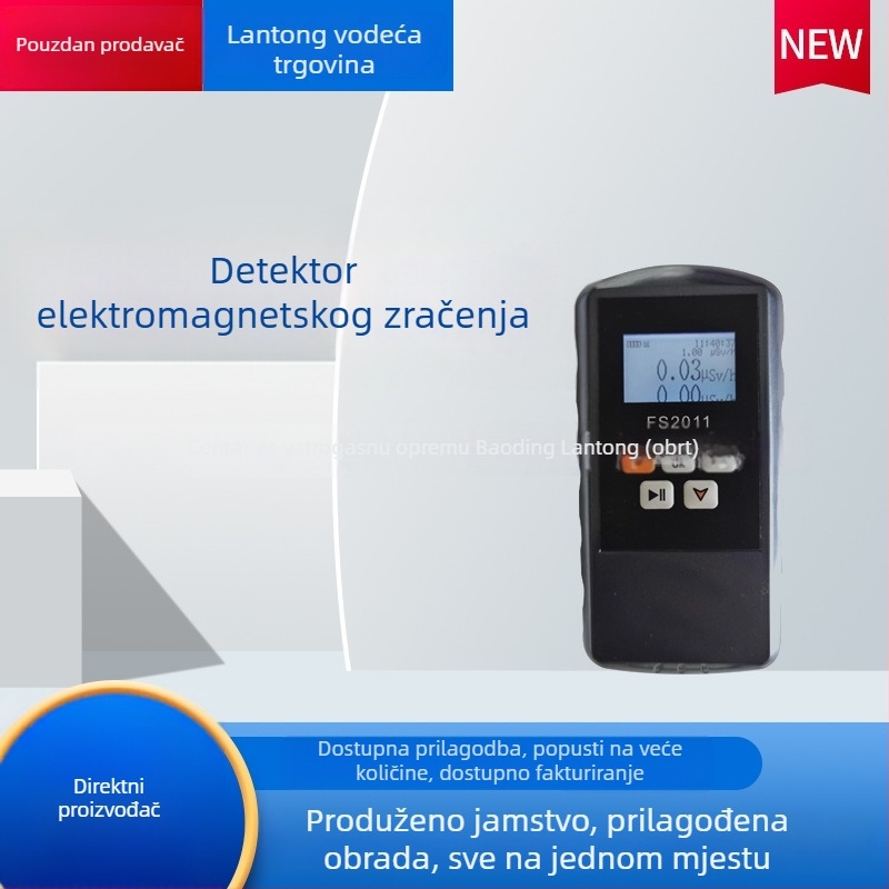 Detektor radijacije i mjerač ionizirajućeg elektromagnetskog zračenja za visokonaponske linije i distribucijske stanice
