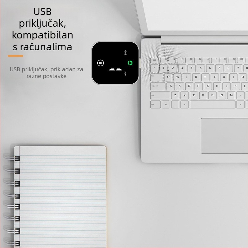 Detektor CO i metana za vozila, 2-u-1, raspon 0-500 ppm, USB napajanje 5V, rezolucija 1 ppm, model DM339-CO/METHANE