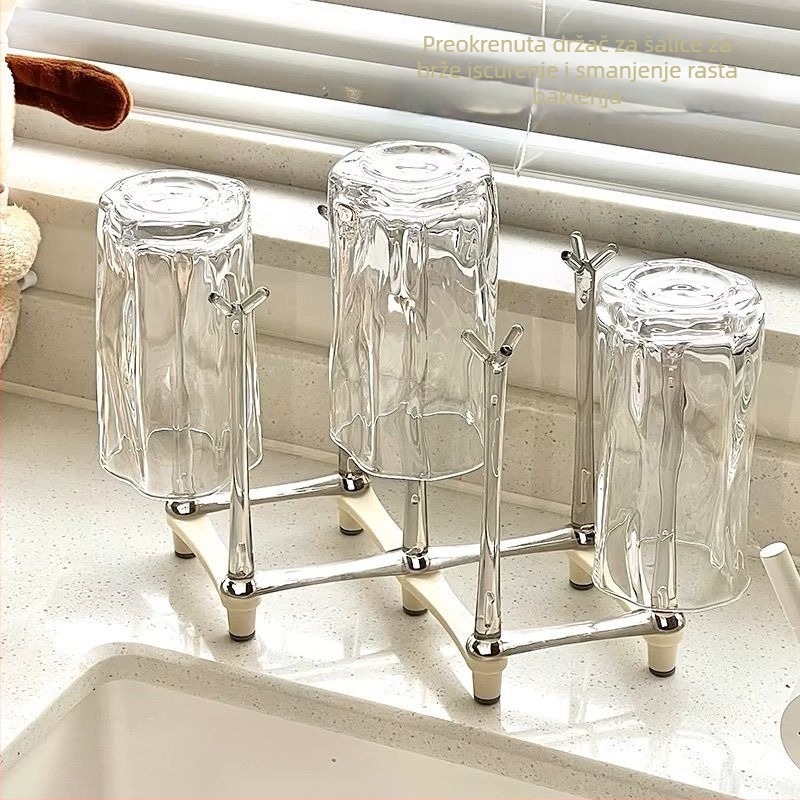 Prilagodljivi teleskopni držač čaša s odvodom za staklene čaše