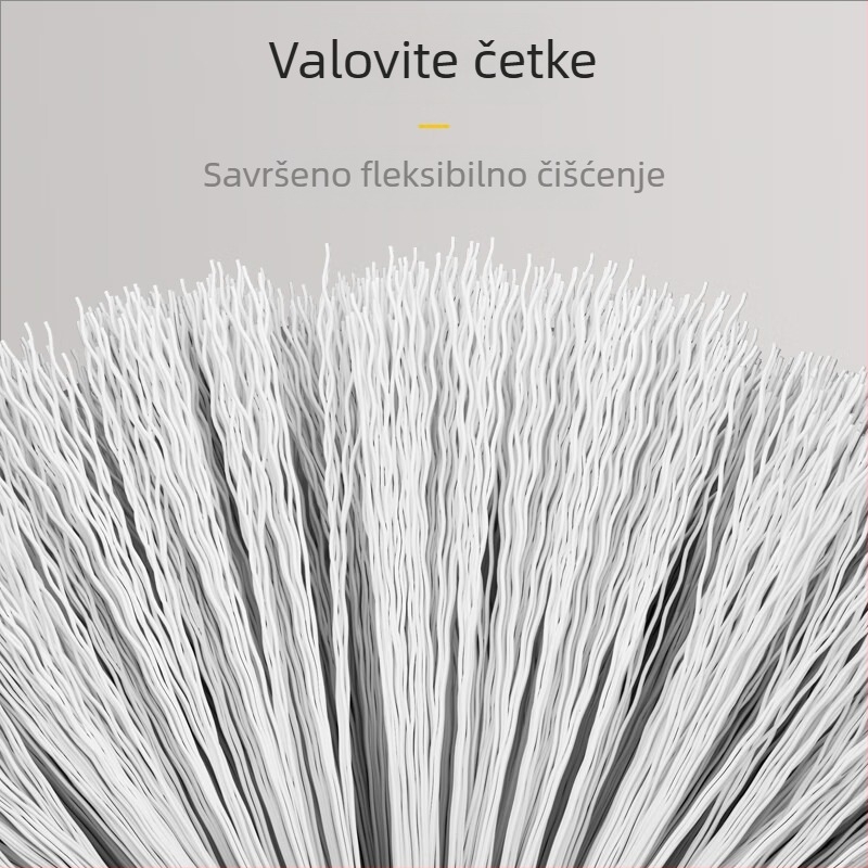 Zidna četka za WC s dvije glave za čišćenje razmaka bez mrtvih kutova, plastična, 500 g