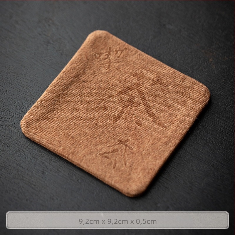 Podmetač za šalice od tkanine, kineskog stila čajne ceremonije, s tiskanim logom, u kartonskoj kutiji, težina 0,05 kg