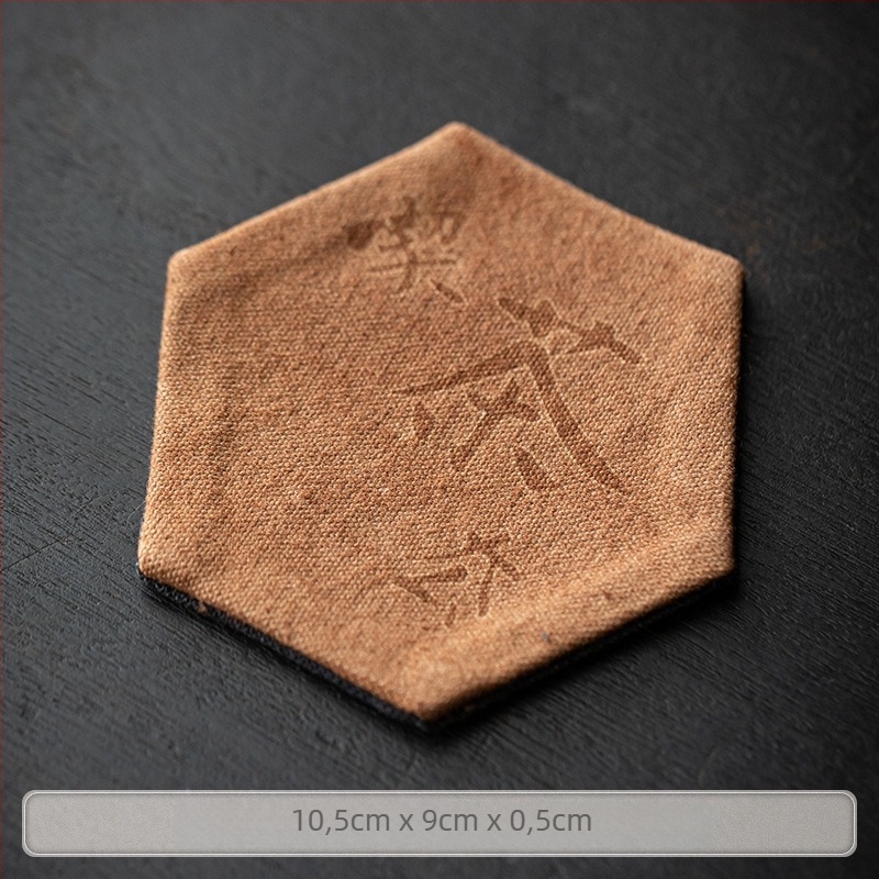 Podmetač za šalice od tkanine, kineskog stila čajne ceremonije, s tiskanim logom, u kartonskoj kutiji, težina 0,05 kg