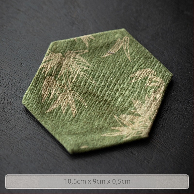 Podmetač za šalice od tkanine, kineskog stila čajne ceremonije, s tiskanim logom, u kartonskoj kutiji, težina 0,05 kg