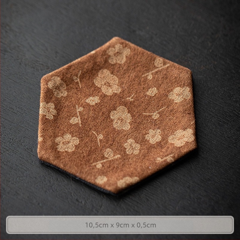 Podmetač za šalice od tkanine, kineskog stila čajne ceremonije, s tiskanim logom, u kartonskoj kutiji, težina 0,05 kg