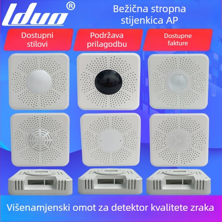 Višenamjensko kućište detektora kvalitete zraka – praćenje CO2 i PM, senzor temperature i vlage, ABS materijal, OEM