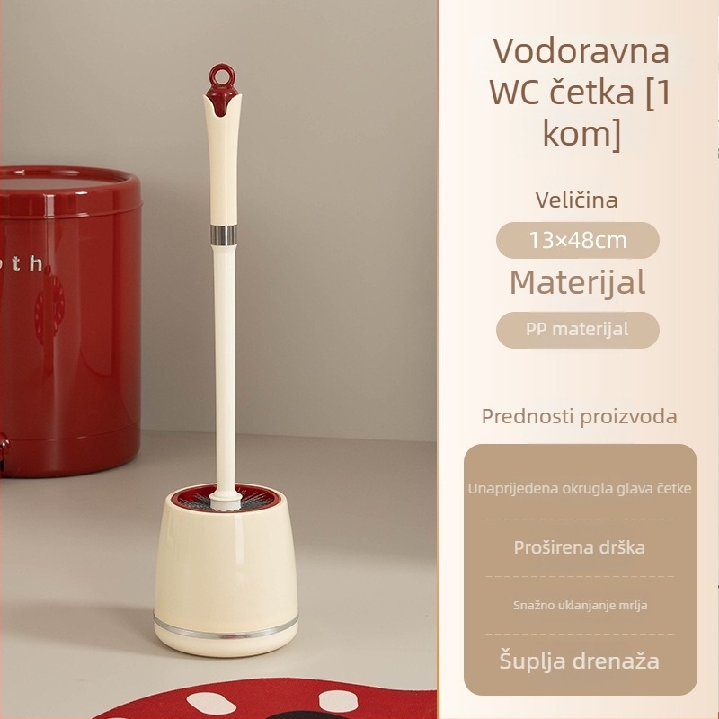 Četka za WC s produljenim držalom, tvrdi čekinje, plastična konstrukcija, 60 komada u pakiranju