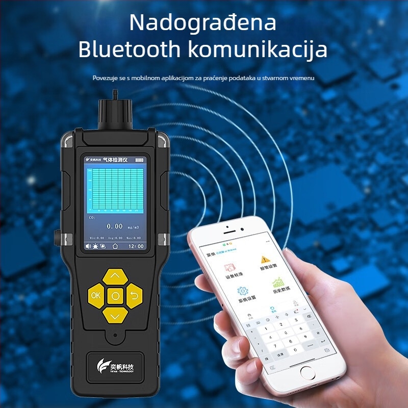 Ručni detektor prašine za ispušni kanal radionice – TSP detektor i VOC alarm