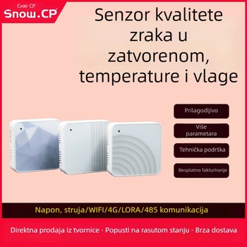 Monitor kvalitete zraka u zatvorenim prostorima sa transmiterom temperature i vlage, višeparametarski senzor plinova