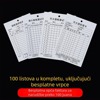 Karta inspekcije vatrogasne opreme: aparati sa suhim prašinom, mjesečni obrazac inspekcije