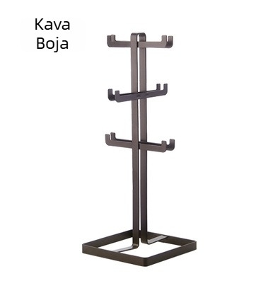 Držač za čaše od kovanog željeza, montaža bez bušenja, moderan minimalistički stil