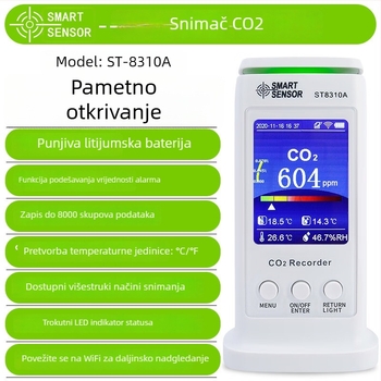 Xima Unutarnji mjerač kvalitete zraka ST8310A – formaldehid, PM2.5, CO2 i prašina