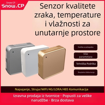 Unutarnji visoko precizan detektor plinova – predajnik s zaslonom za kvalitetu zraka, temperaturu i vlagu
