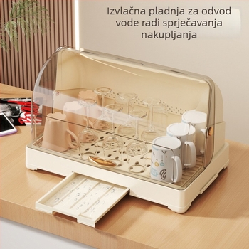 Držač čaša – plastični, moderni minimalistički stil, 1350 g, model Drain cup holder