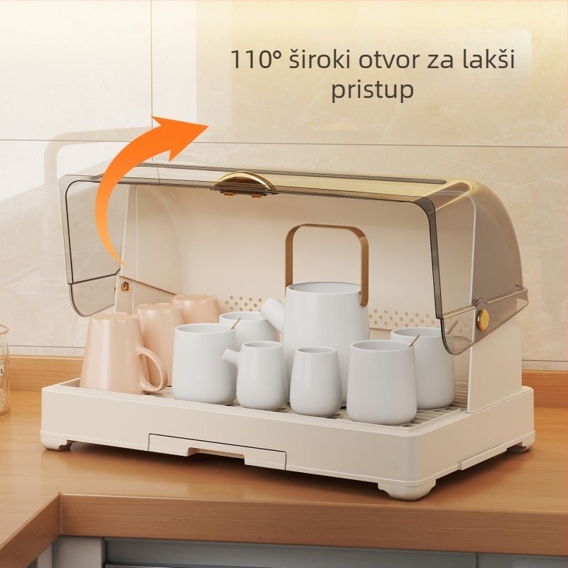 Držač čaša – plastični, moderni minimalistički stil, 1350 g, model Drain cup holder