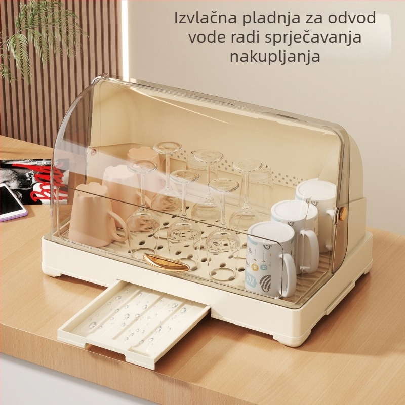 Držač čaša – plastični, moderni minimalistički stil, 1350 g, model Drain cup holder